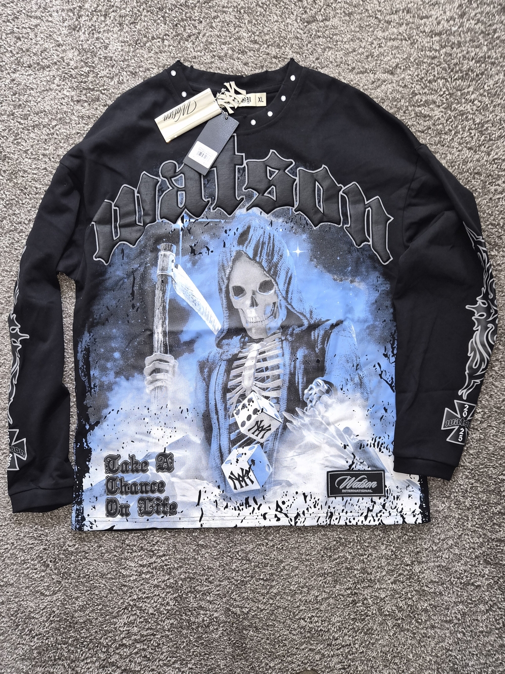 Wilson Black and Blue Graphic Long-Sleeve Jersey